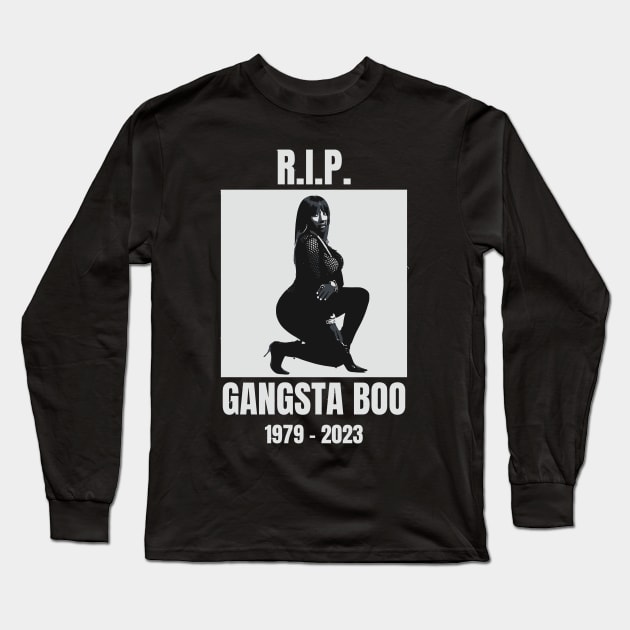 Gangsta Boo Commemorative RIP 2023 Tribute Memphis Rapper Long Sleeve T-Shirt by siaskinet043